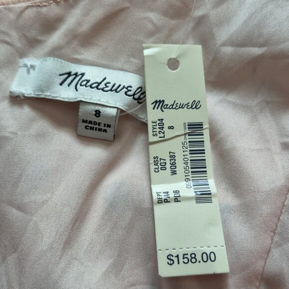 MADEWELL Ruffle Strap wrap dress In inkspot dots Sz.8 NWT - Picture 6 of 7